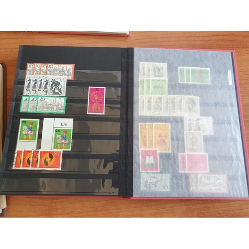 4 - 4 x Stamp Albums with Collection of Stamps, Mostly German