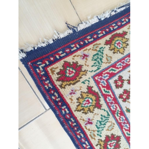 15 - Vintage Hand Woven Persian(?) Carpet with Bird & Floral Pattern (160cm x 83cm)