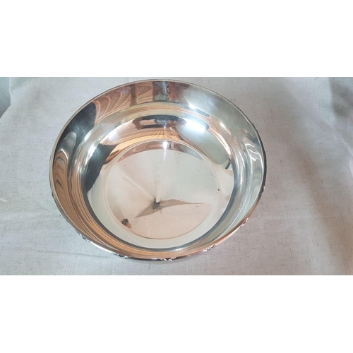 63 - Vintage Style Silver Plated Large Salad Bowl (Ø27cm H:9.5cm)