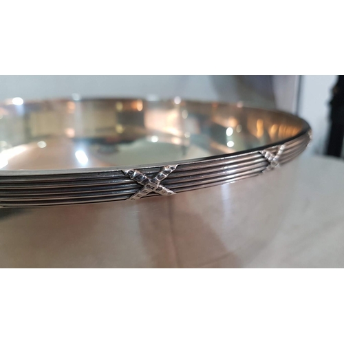 63 - Vintage Style Silver Plated Large Salad Bowl (Ø27cm H:9.5cm)