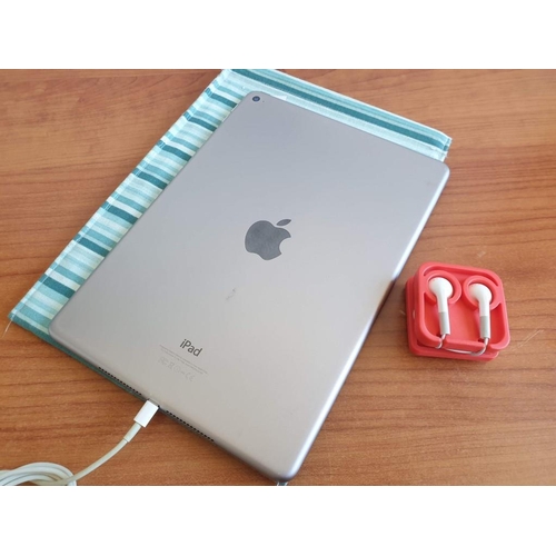 56 - Apple iPad Air 2 (Model A1566) 128GB, Passcode 123456 with Canvas Carry Sleeve / Cover, USB Cable an... 