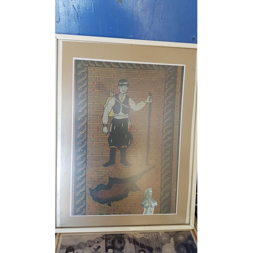 585 - Collection of Print in Frame (Maps, Advertising etc)