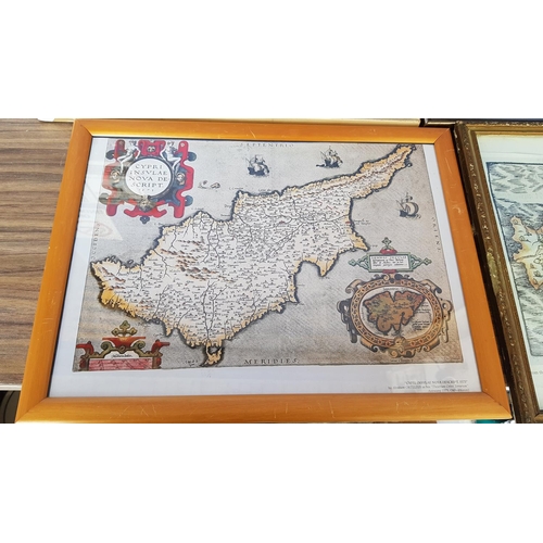 585 - Collection of Print in Frame (Maps, Advertising etc)
