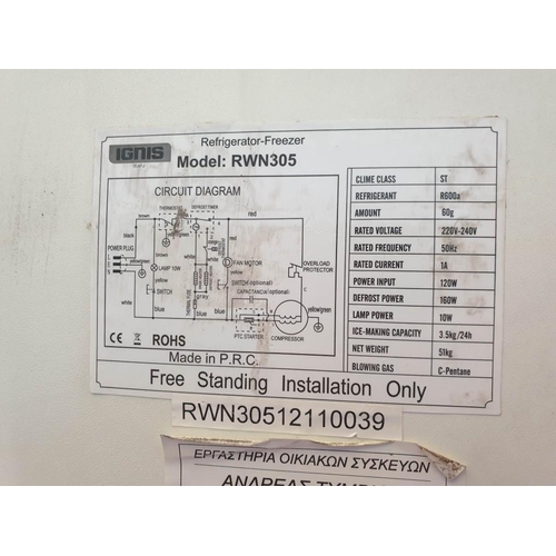 221 - Refrigerator iG His White *Working when Lotted*