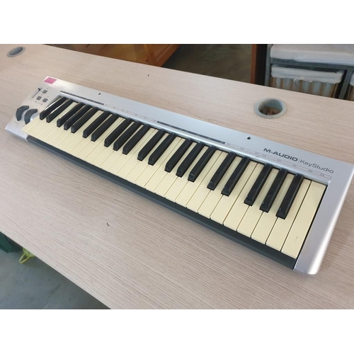 223 - M-Audio KeyStudio 49 MIDI Controller (49-Key, Velocity-Sensitive, Synth - Action Keyboard) Features:... 