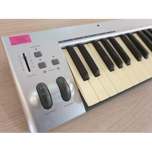 223 - M-Audio KeyStudio 49 MIDI Controller (49-Key, Velocity-Sensitive, Synth - Action Keyboard) Features:... 