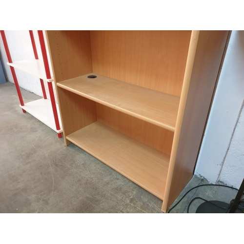 224 - Large 4 - Tier Shelf Light Wood Colour Bookcase with Adjustable Shelves (96cm x 189cm)