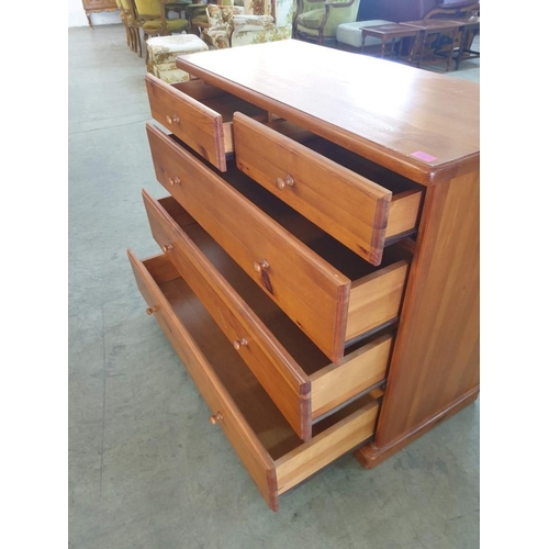 236 - Pine 5 - Drawer Chest of Drawers (105cm x 45cm x 88cm)