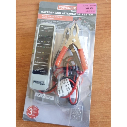400 - Powerfix Battery and Alternator Tester in Packet