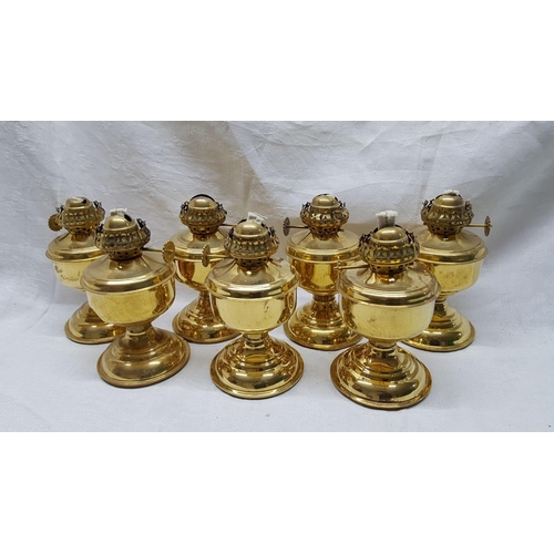 201 - Collection of 7 x Brass Paparafin Lamp Bases