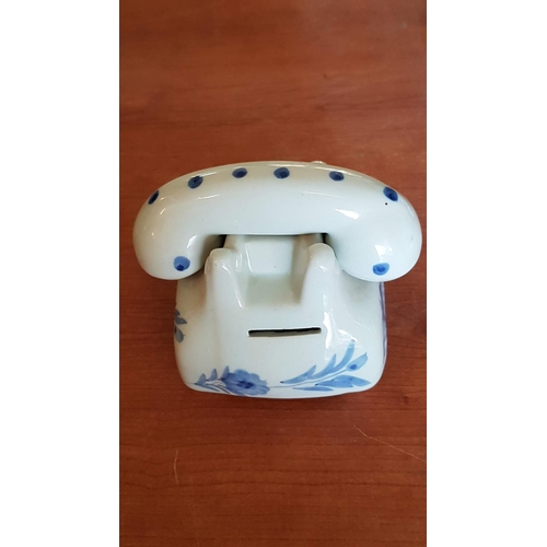 216 - Blue and White Collection: Pair of Vases, Mug, Bowl, Sweets Plate and Money Box (x6)