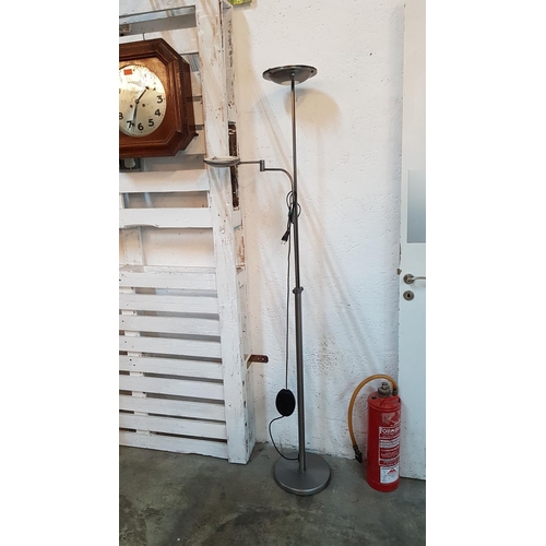 328 - Modern Chrome Standing Floor Lamp (Un-Tested)