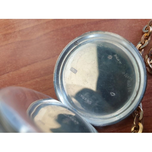 184 - Vintage French Pocket Watch in .800 Silver Case, Lever Set, Manual Wind (Running when Lotted) in Yel... 