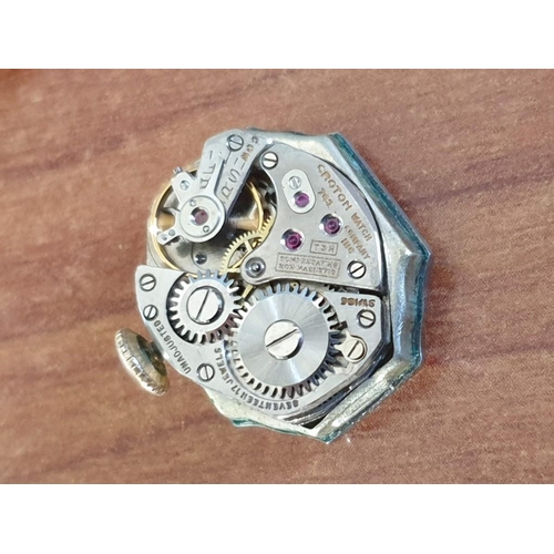 325 - Ladies Gold Tone Cocktail Watch, Manual Wind Movement by Crown Watch Company *Running when Lotted* o... 