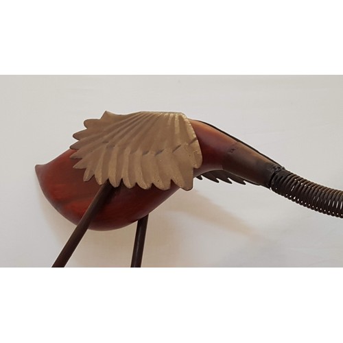 191 - Large Wood / Metal Bird Ornament