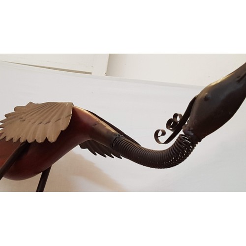 191 - Large Wood / Metal Bird Ornament