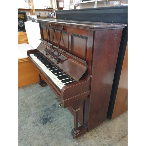 310 - H. Hicks & Son, London Upright Piano; Iron Frame in Wood Case (Serial No 31966) (135cm x 58cm x 120c... 