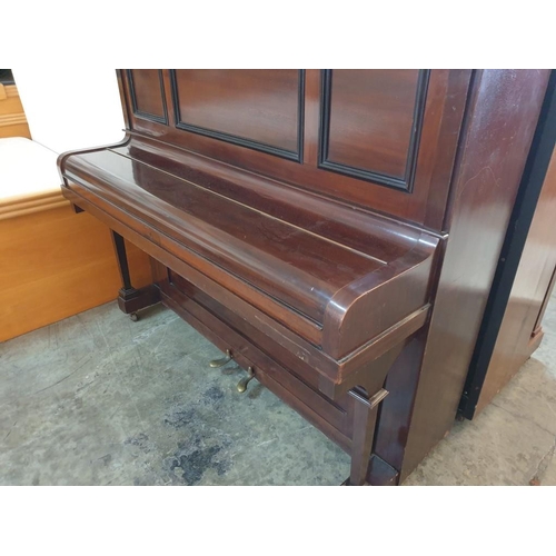 310 - H. Hicks & Son, London Upright Piano; Iron Frame in Wood Case (Serial No 31966) (135cm x 58cm x 120c... 