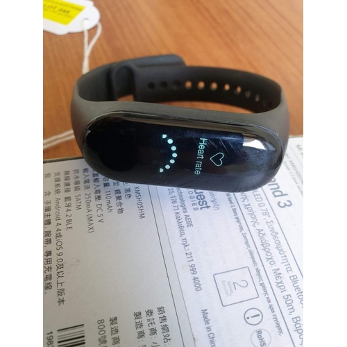 345 - Mi Band 3 Fitness / Health Watch, Model XMSHO5HM with Boc *Working when Lotted*