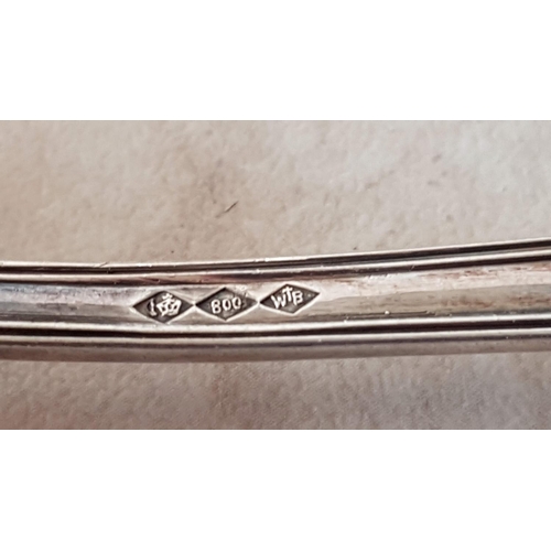 340 - 3 x Solid Silver Hallmarked Spoons (1 x .835 West Germany, 2 x .800)