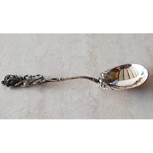340 - 3 x Solid Silver Hallmarked Spoons (1 x .835 West Germany, 2 x .800)