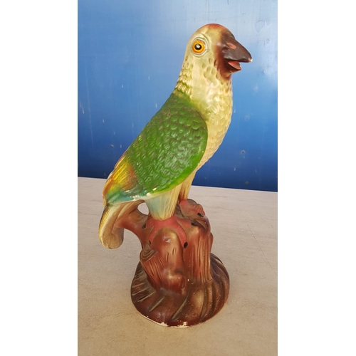 333 - Antique Vintage Green Parrot Ornament 1930's