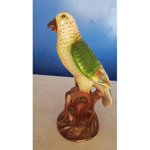 333 - Antique Vintage Green Parrot Ornament 1930's