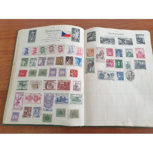 102 - Vintage Royal Mail Stamp Album, Circa 1930's with Collection of Early World Stamps