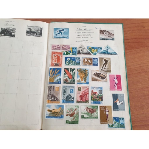 102 - Vintage Royal Mail Stamp Album, Circa 1930's with Collection of Early World Stamps