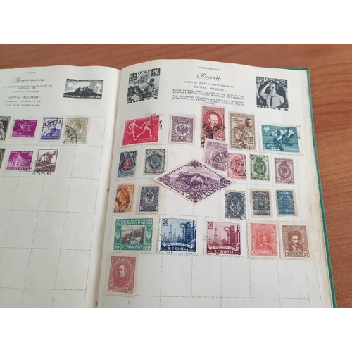 102 - Vintage Royal Mail Stamp Album, Circa 1930's with Collection of Early World Stamps