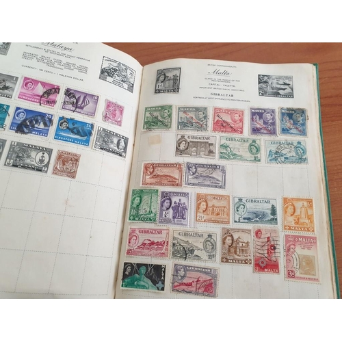 102 - Vintage Royal Mail Stamp Album, Circa 1930's with Collection of Early World Stamps