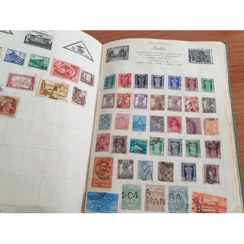 102 - Vintage Royal Mail Stamp Album, Circa 1930's with Collection of Early World Stamps