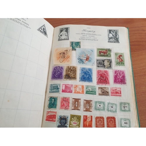 102 - Vintage Royal Mail Stamp Album, Circa 1930's with Collection of Early World Stamps