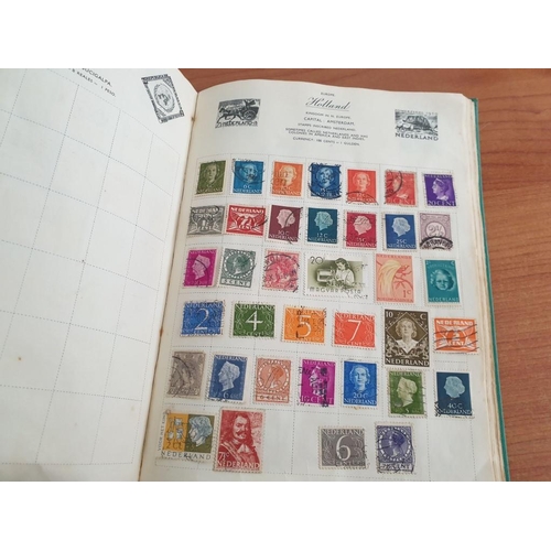 102 - Vintage Royal Mail Stamp Album, Circa 1930's with Collection of Early World Stamps