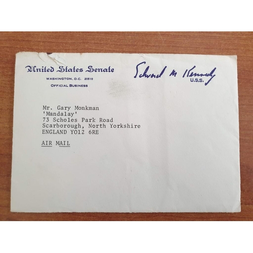 103 - Letter Signed by United States Senator Edward M. Kennedy, Dated 8th June 1981 in Original Envelope