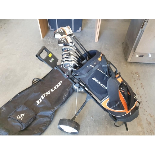 522 - Set of Dunlop MXII Golf Clubs with Graphite FLEX-R Shafts, Irons; 3-9, S & P, Putter, Driver, 3 & 5 ... 