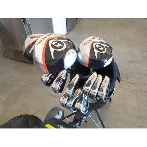 522 - Set of Dunlop MXII Golf Clubs with Graphite FLEX-R Shafts, Irons; 3-9, S & P, Putter, Driver, 3 & 5 ... 