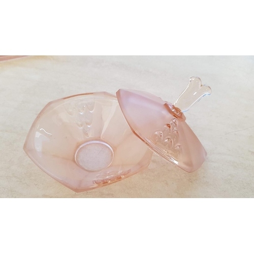 open lace back dress Vintage Pink Glass Dressing Table Set  Oddeyes Vintage