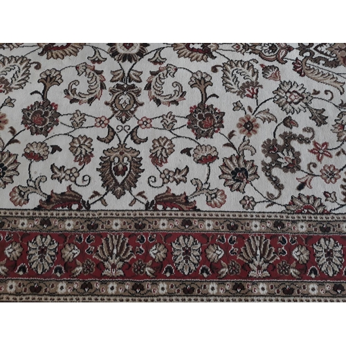 261 - Red Floral Patterned Carpet (2.8m x 2m)