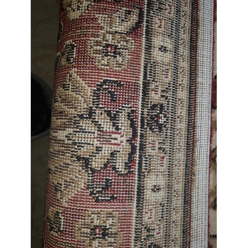 261 - Red Floral Patterned Carpet (2.8m x 2m)