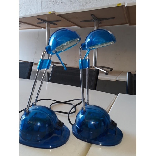 274 - 2 x Blue Desk Lamps