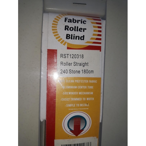 278 - Roller Blind Beige Fabric (As New in Box) (L:240cm x w:180cm)