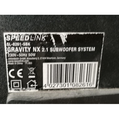 529 - Speedlink Sl-8261-SBK Gravity 2.1 NX 2.1 Subwoofer System (Woofer and Pair of Speakers)