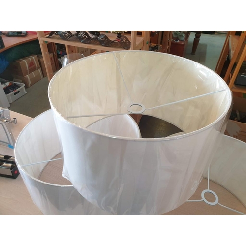 405 - 3 x Large White Light Shades, Approx H:30cm x Ø:50cm (3)