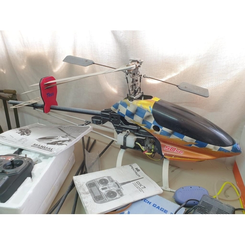 409 - Remote Control Helicopter; Thunder Tiger Raptor 50 Titan SE, Together with Spektrum DX6i Remote Cont... 