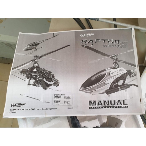 409 - Remote Control Helicopter; Thunder Tiger Raptor 50 Titan SE, Together with Spektrum DX6i Remote Cont... 