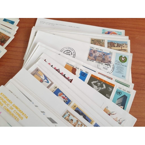 449 - Collection of Approx 60 Cyprus First Day Covers (Stamps) Circa 1980's