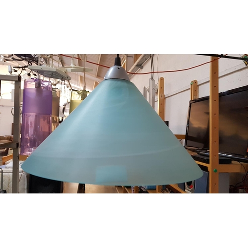 473 - Azure Glass Shape Hanging Light (Ø33cm) (Un-Tested)