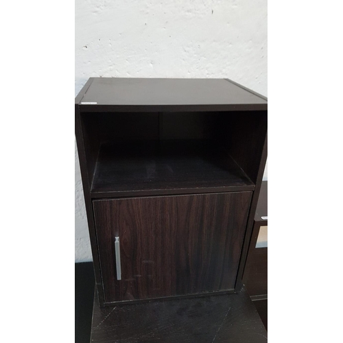 487 - Various of Small Dark Brown Furniture inc 2 - Drawers Side units (40cm x 48cm x 55cm) Square Table (... 