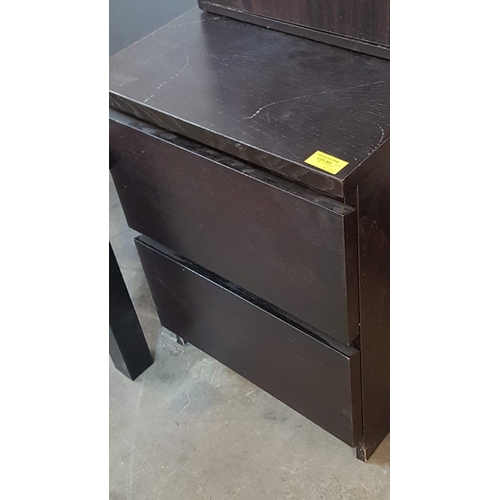 487 - Various of Small Dark Brown Furniture inc 2 - Drawers Side units (40cm x 48cm x 55cm) Square Table (... 